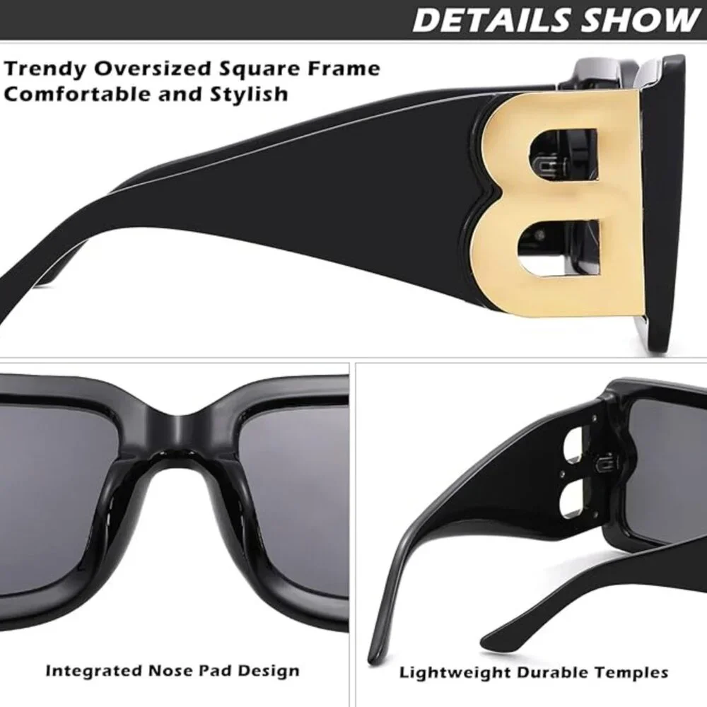 Trendy 2024 Oversized Square Sunglasses